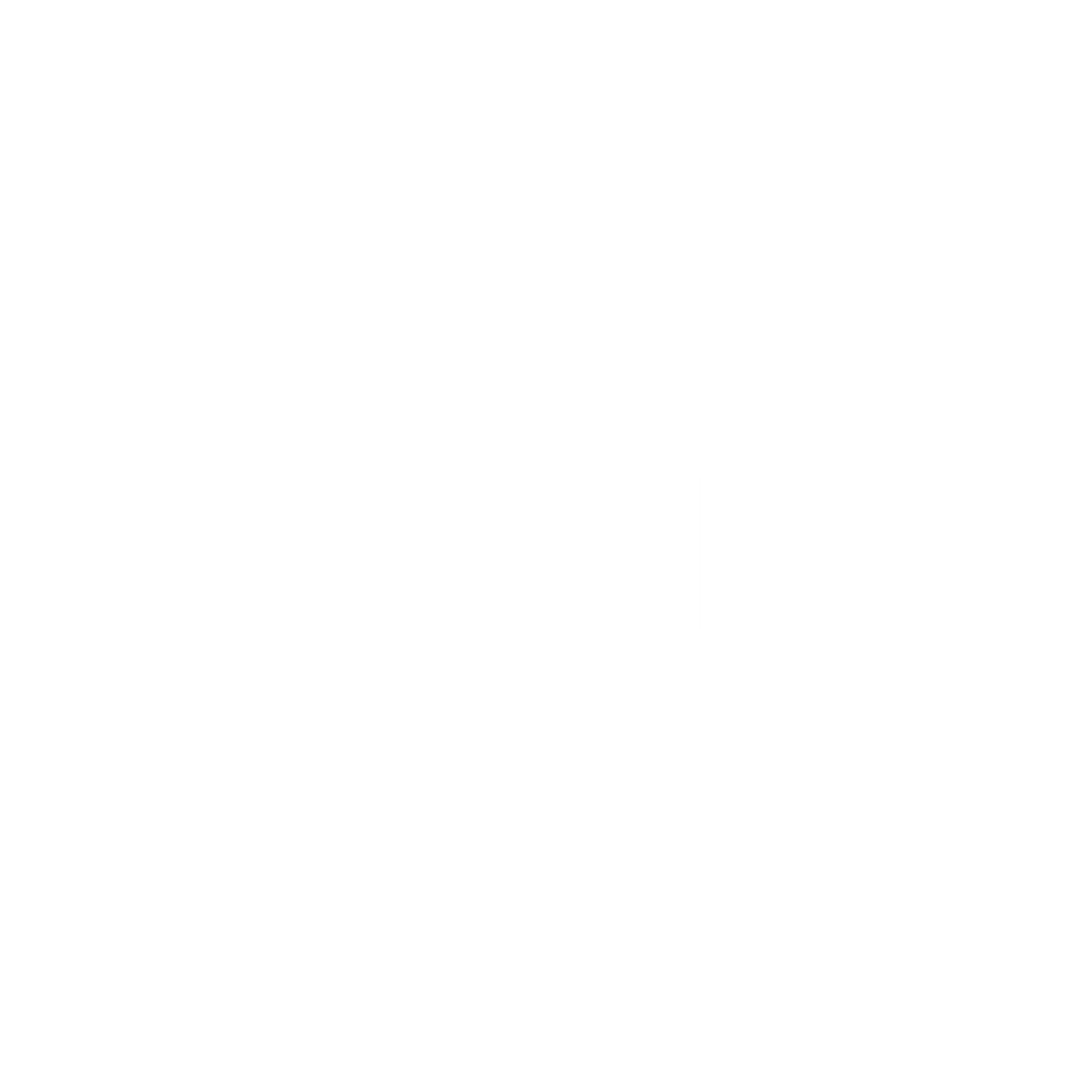 Geometric Hexagon Cube Logo #ffffff
