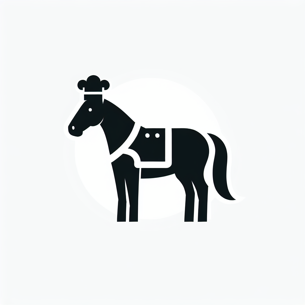 Chef Hat Horse Logo