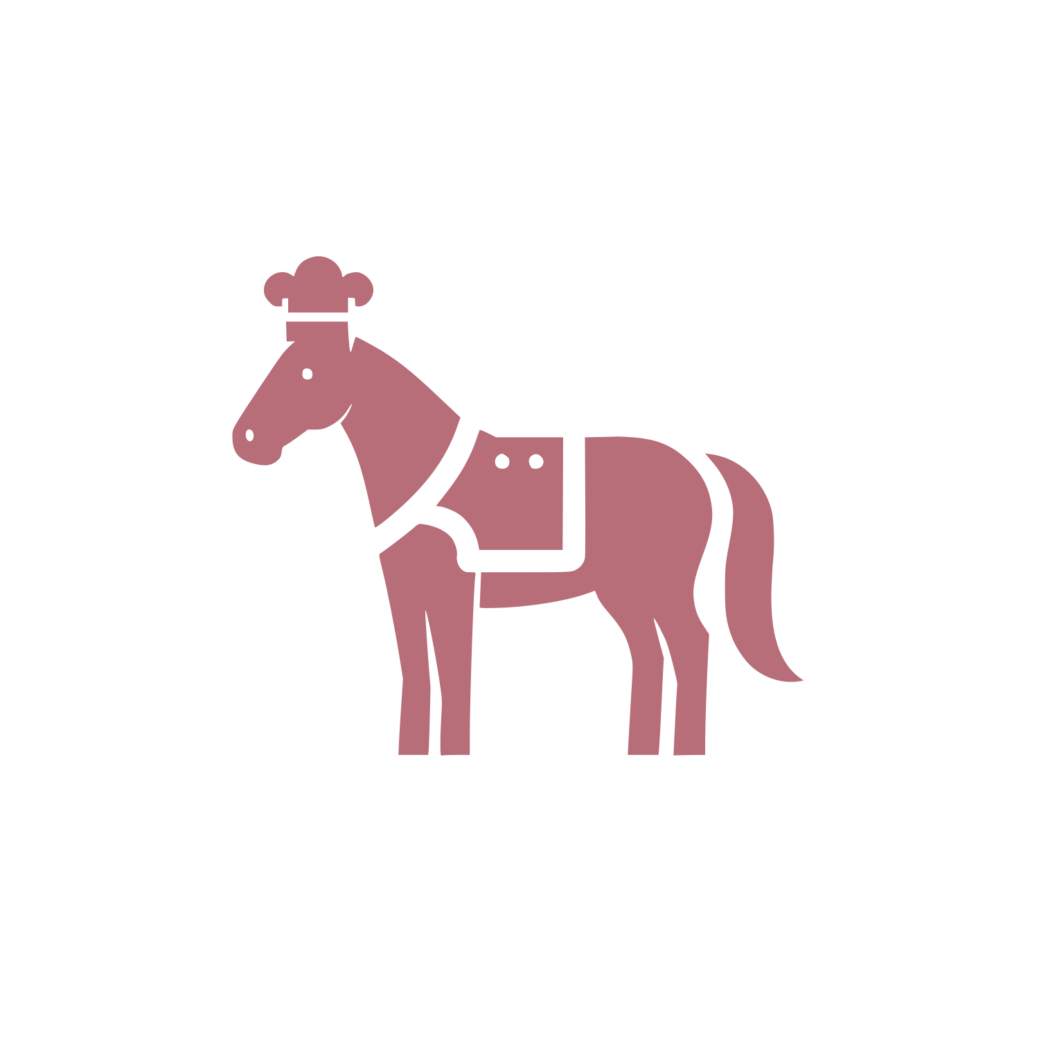 Chef Hat Horse Logo #B76E79
