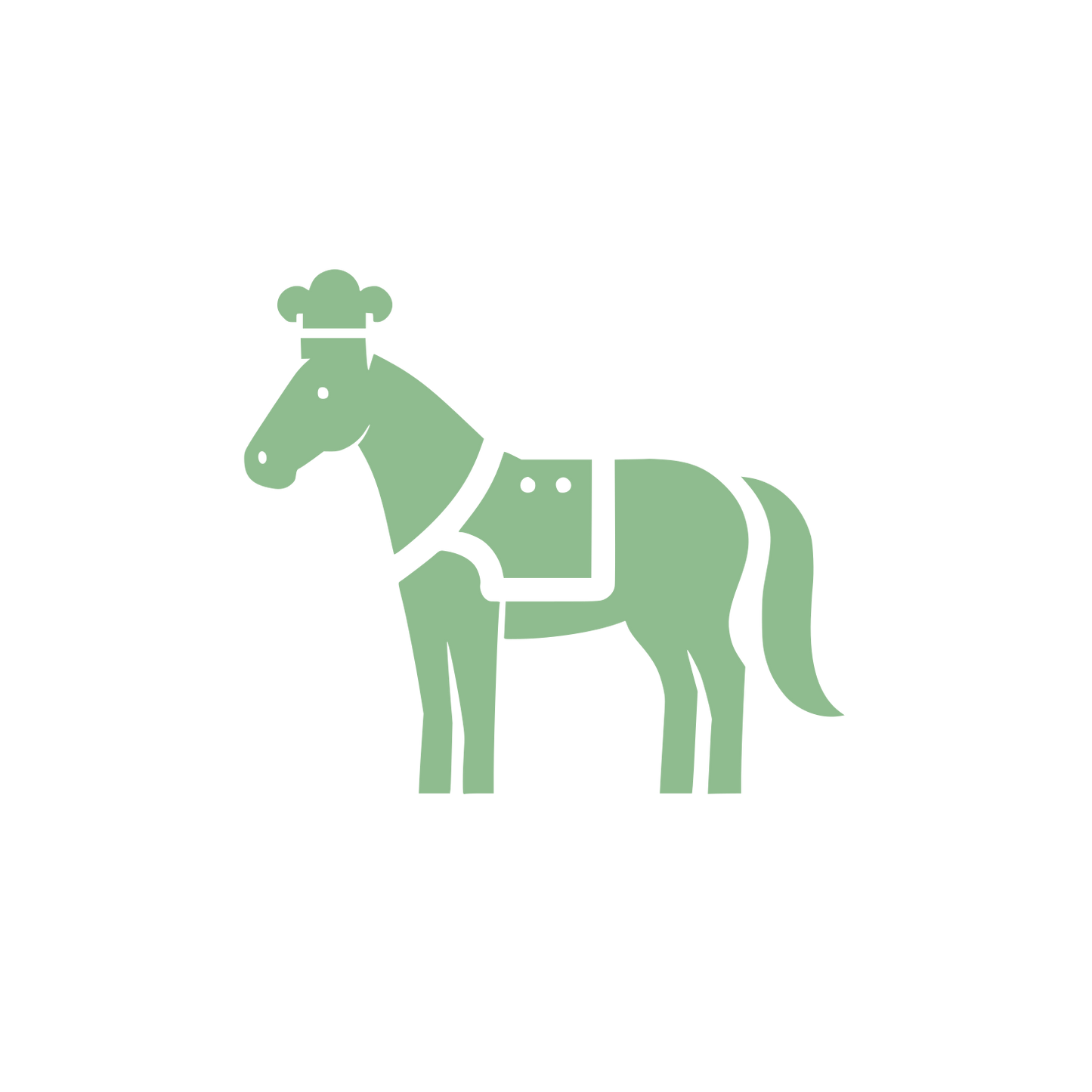 Chef Hat Horse Logo #8FBC8F