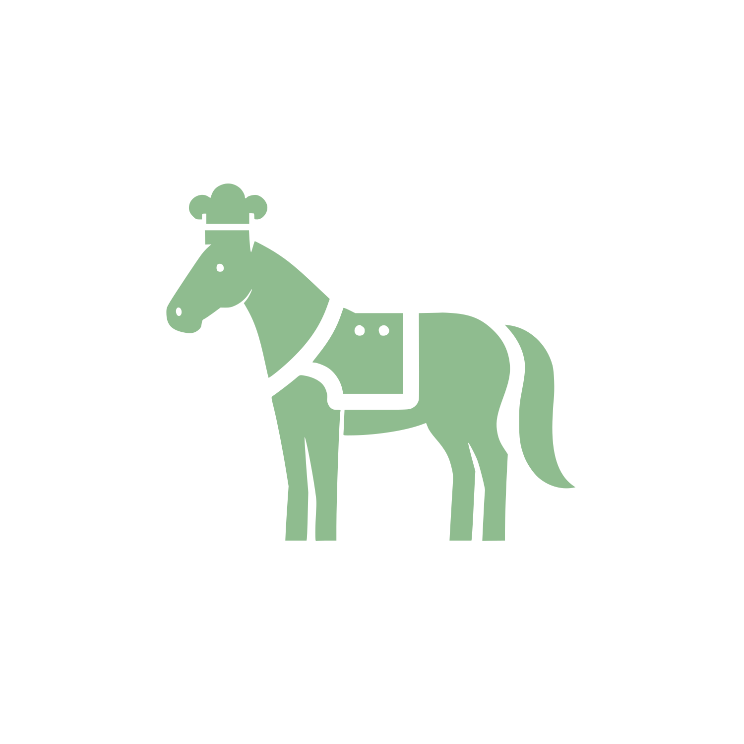 Chef Hat Horse Logo #8FBC8F