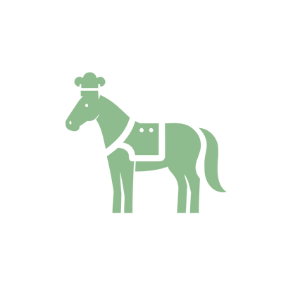 Chef Hat Horse Logo #8FBC8F