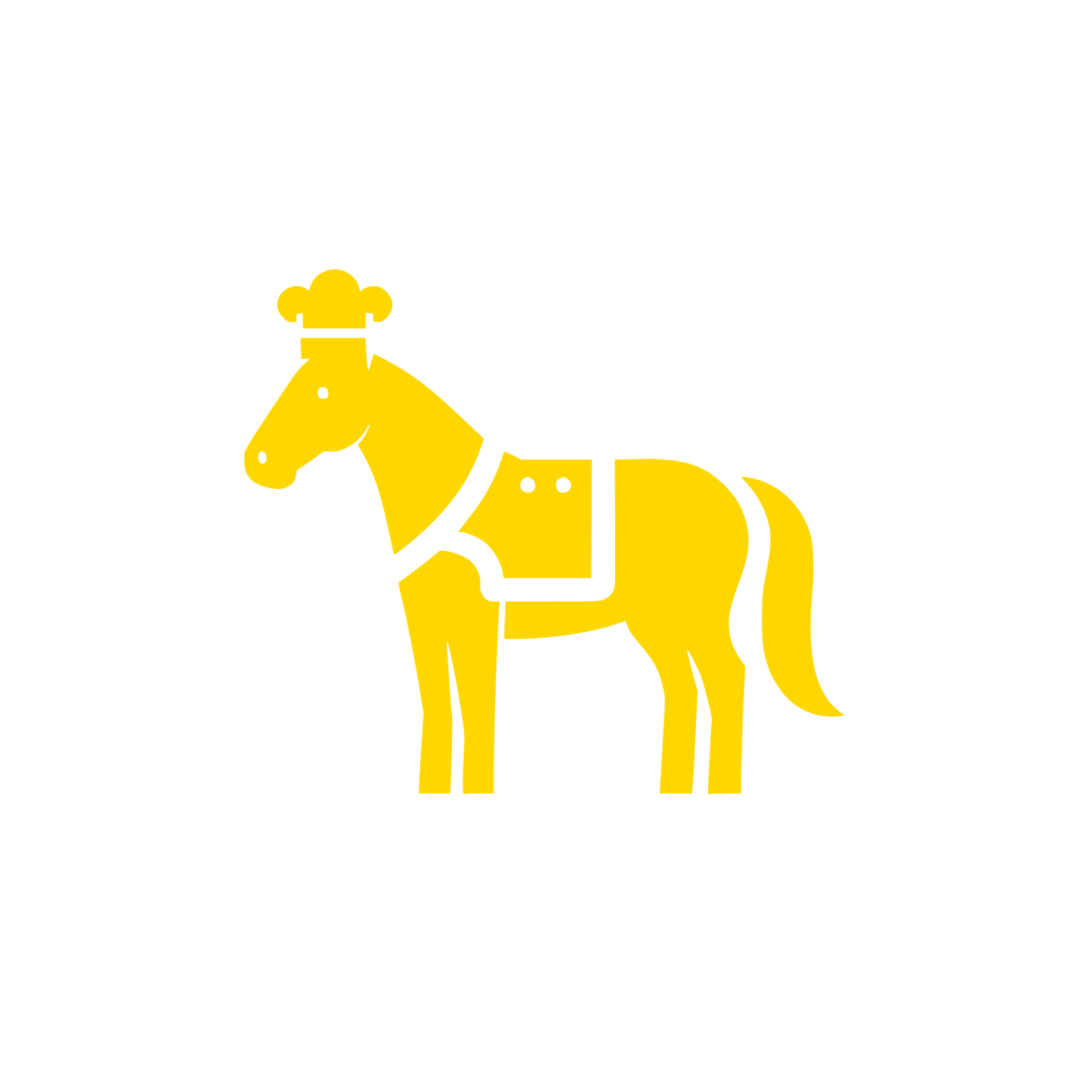 Chef Hat Horse Logo #FFD700
