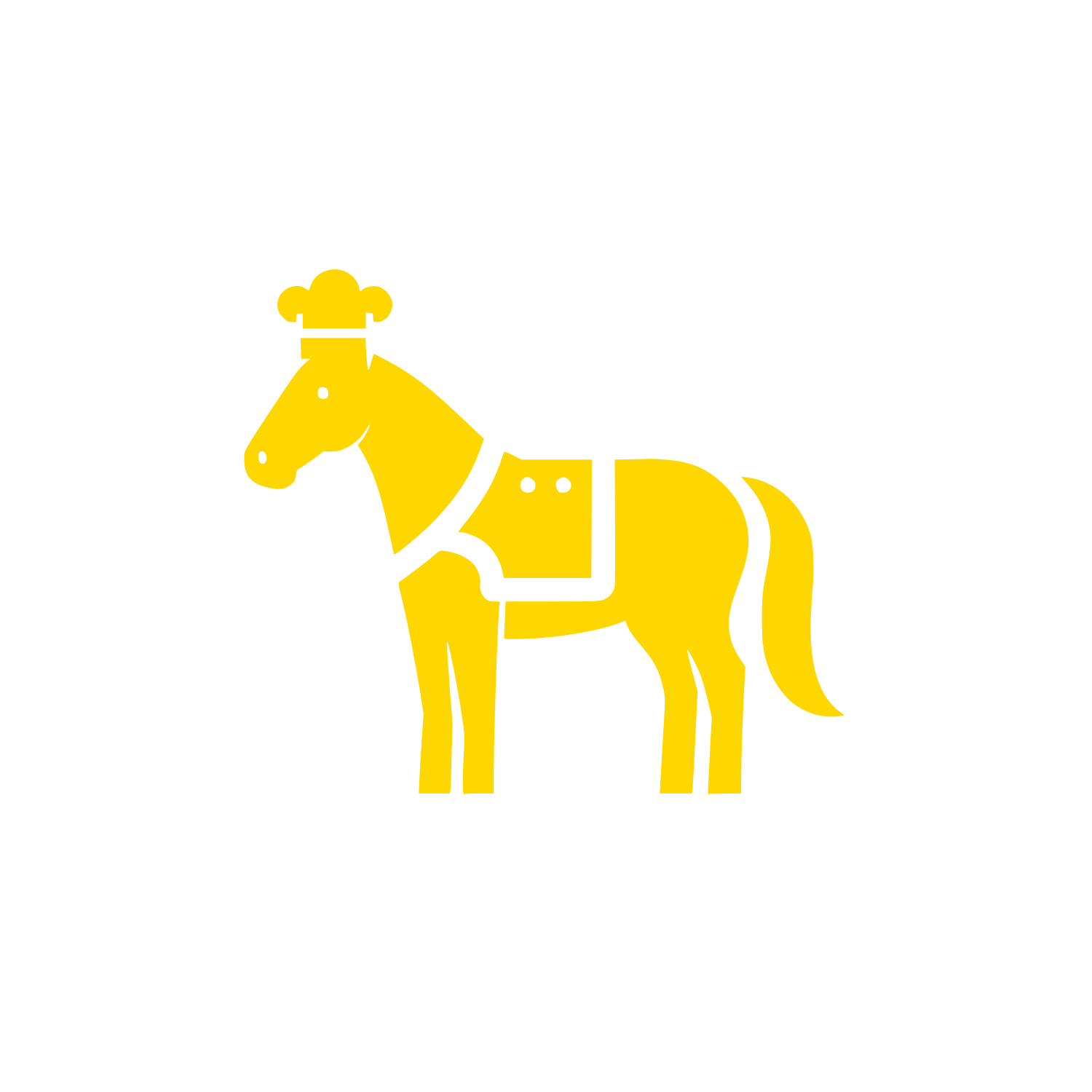 Chef Hat Horse Logo #FFD700