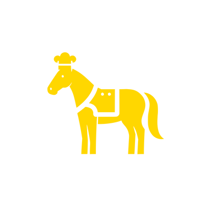 Chef Hat Horse Logo #FFD700
