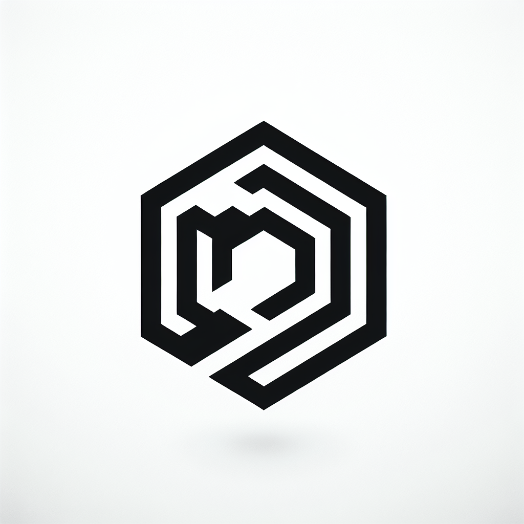 Geometric Hexagon Ribbon Badge