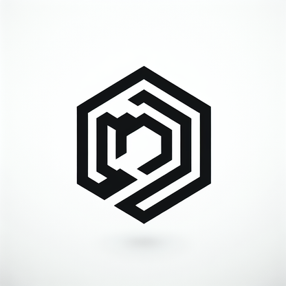 Geometric Hexagon Ribbon Badge