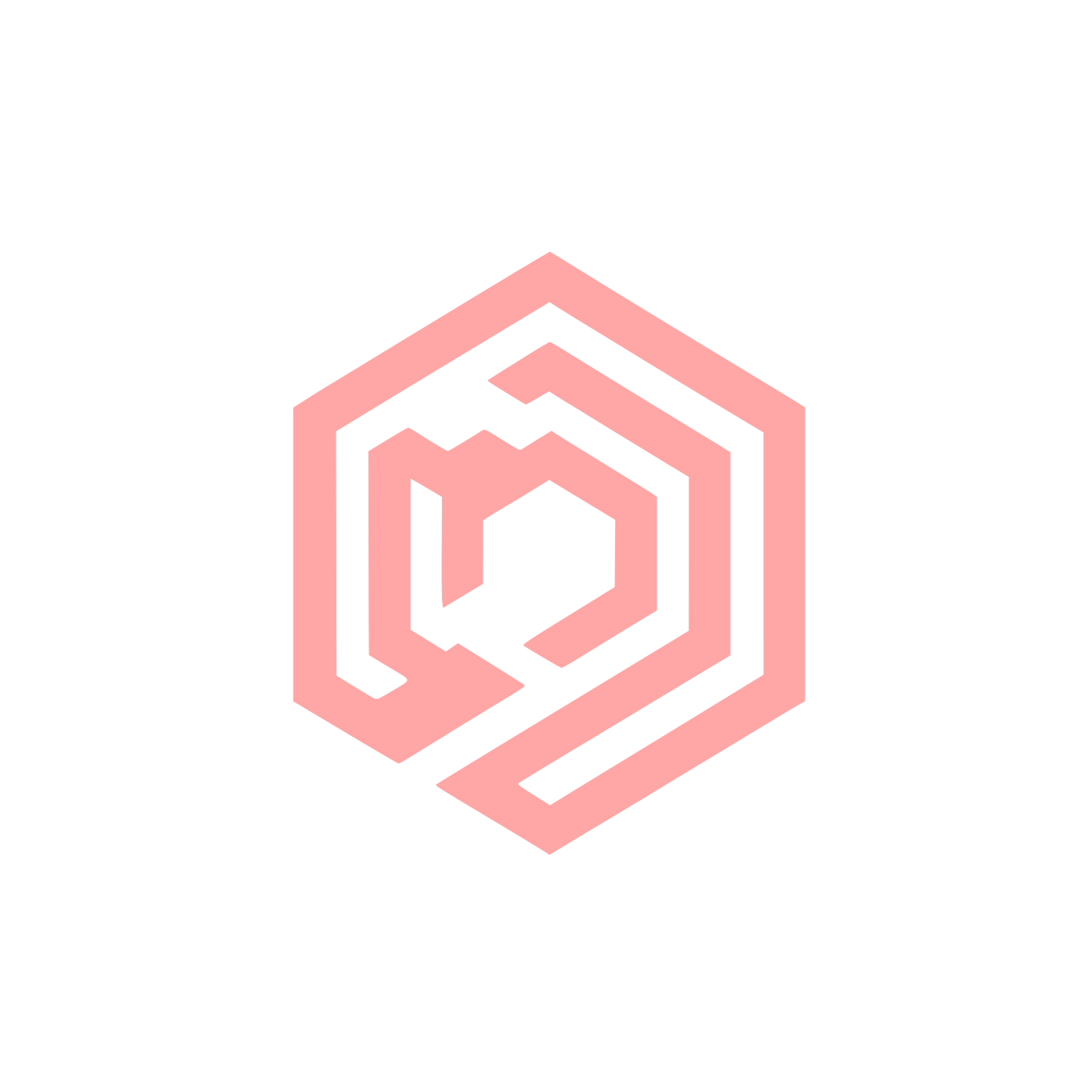 Geometric Hexagon Ribbon Badge #ffa6a6