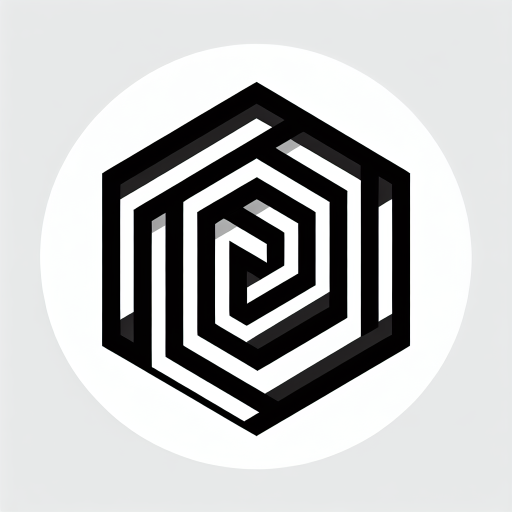 Hexagon Spiral Geometric Icon
