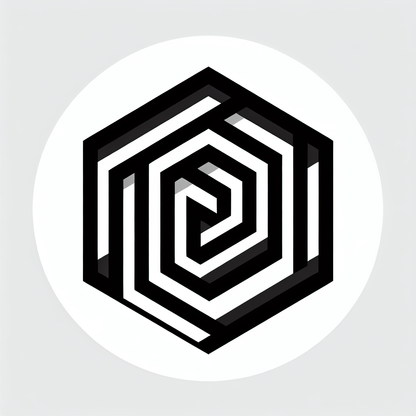 Hexagon Spiral Geometric Icon