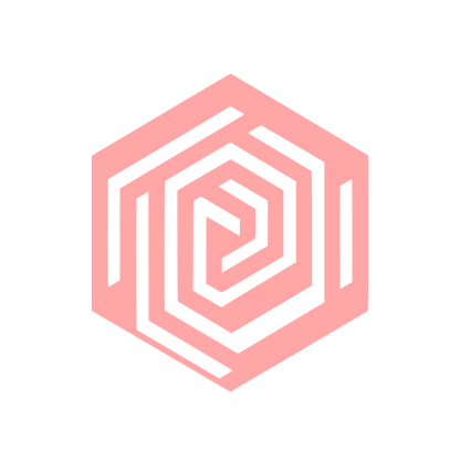 Hexagon Spiral Geometric Icon #ffa6a6