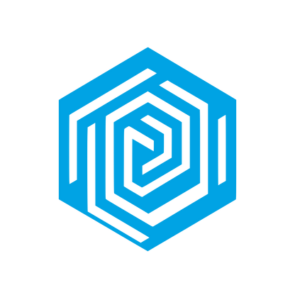 Hexagon Spiral Geometric Icon #00a3e4