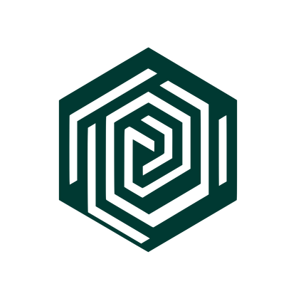 Hexagon Spiral Geometric Icon #003932