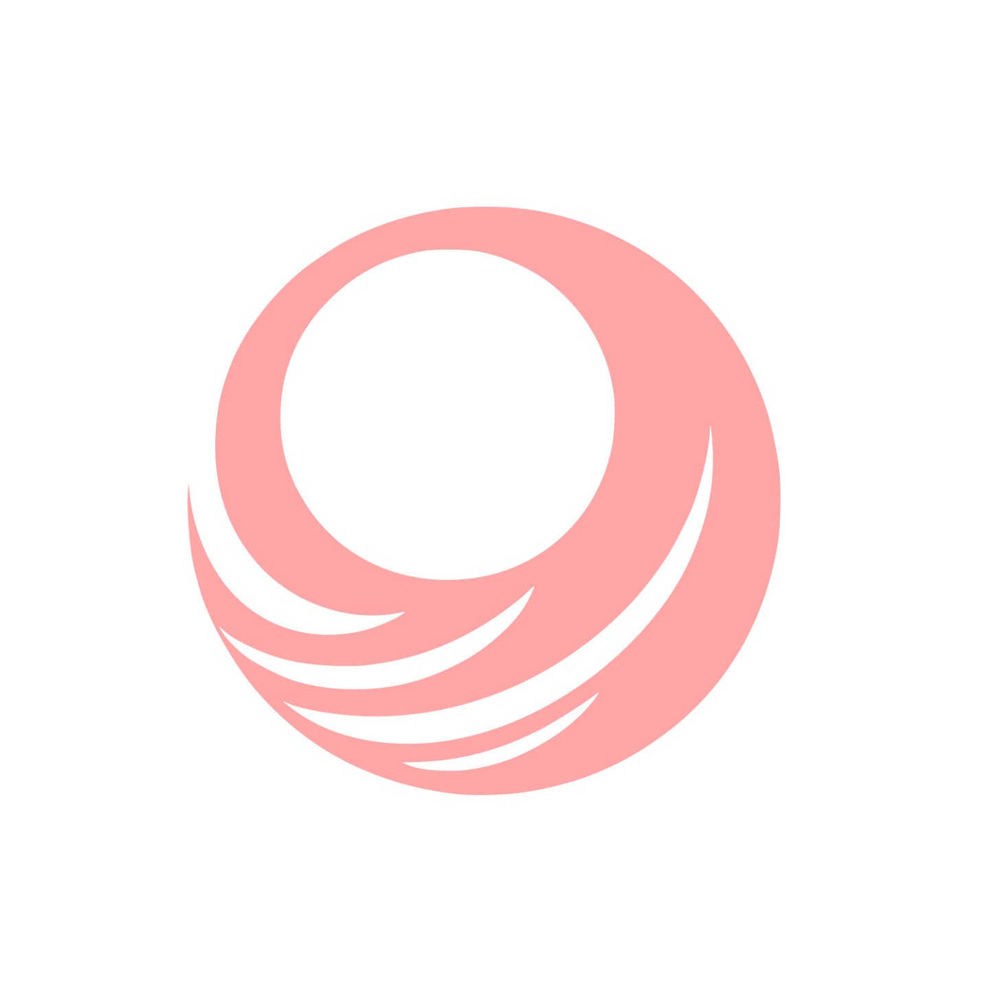 Swoosh Circle Monoline Icon #ffa6a6