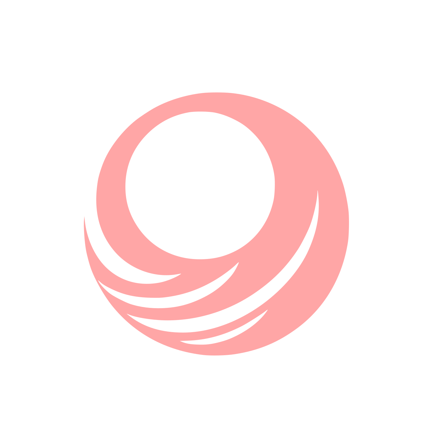 Swoosh Circle Monoline Icon #ffa6a6
