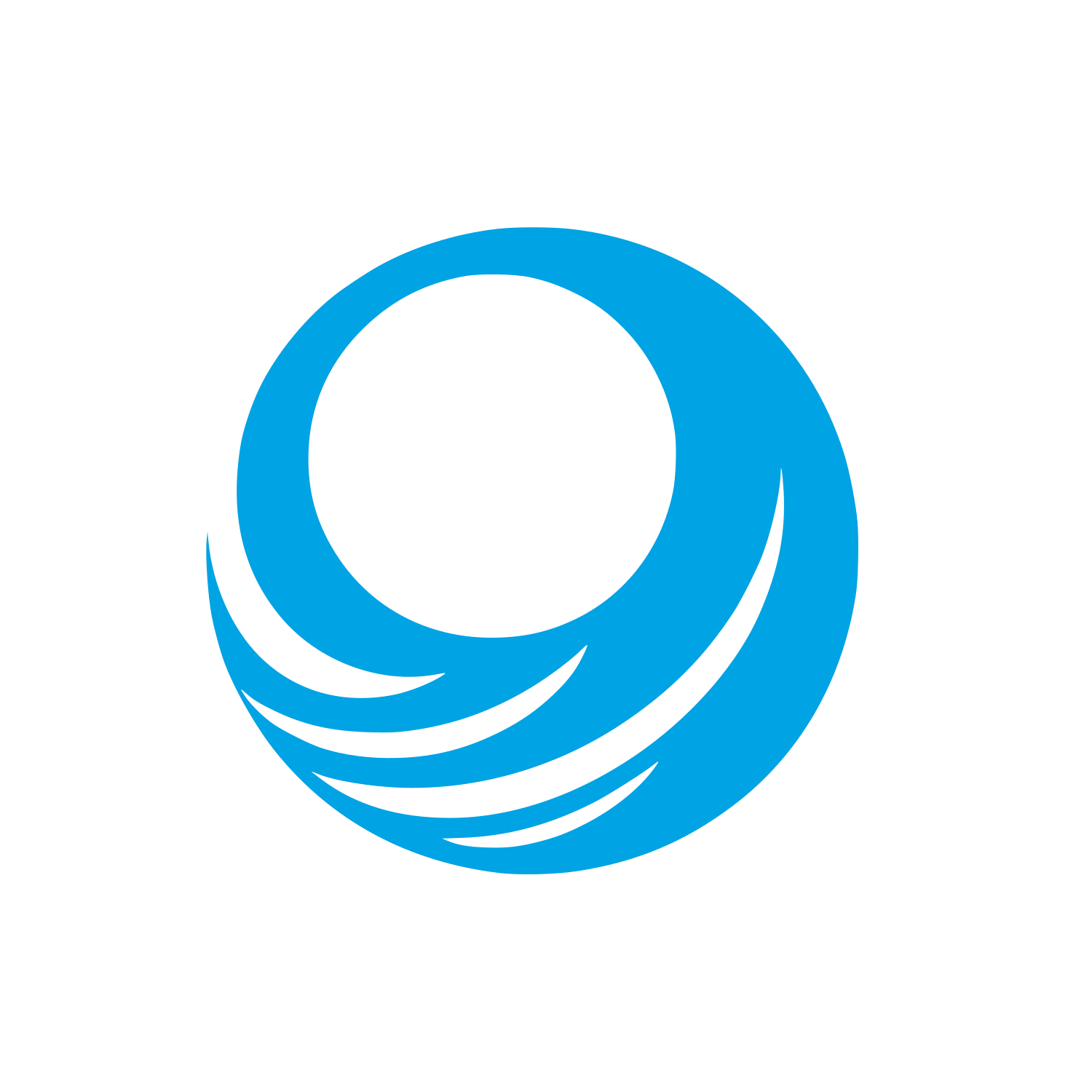 Swoosh Circle Monoline Icon #00a3e4