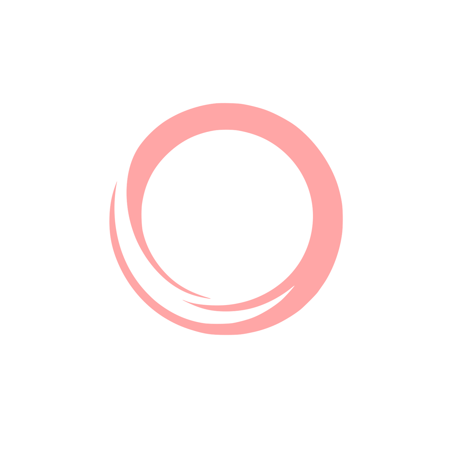 Minimalist Circle Motion Badge #ffa6a6