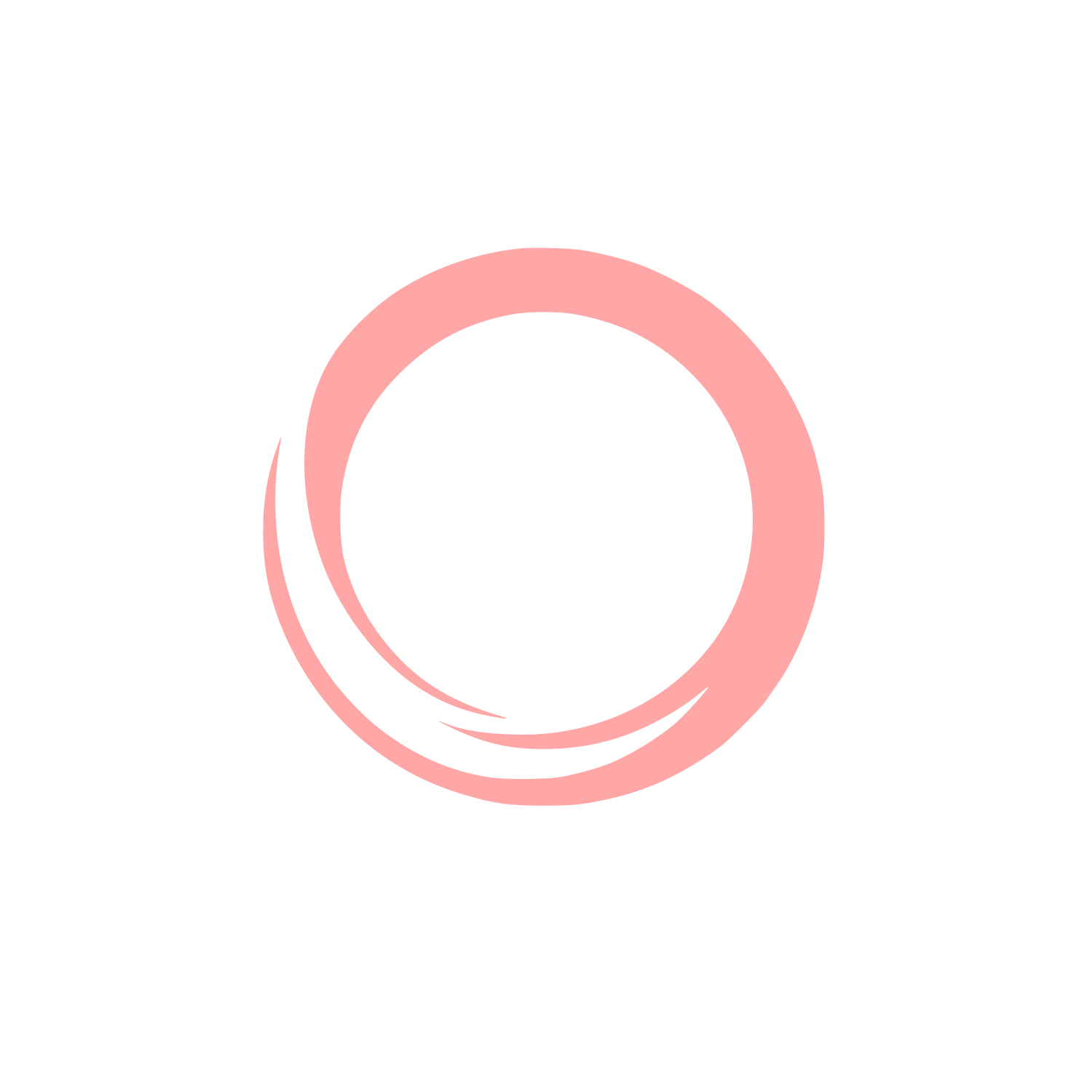 Minimalist Circle Motion Badge #ffa6a6