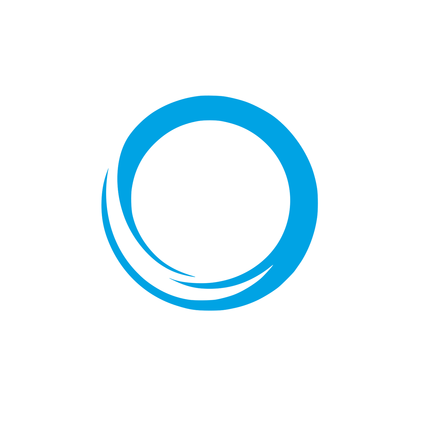 Minimalist Circle Motion Badge #00a3e4