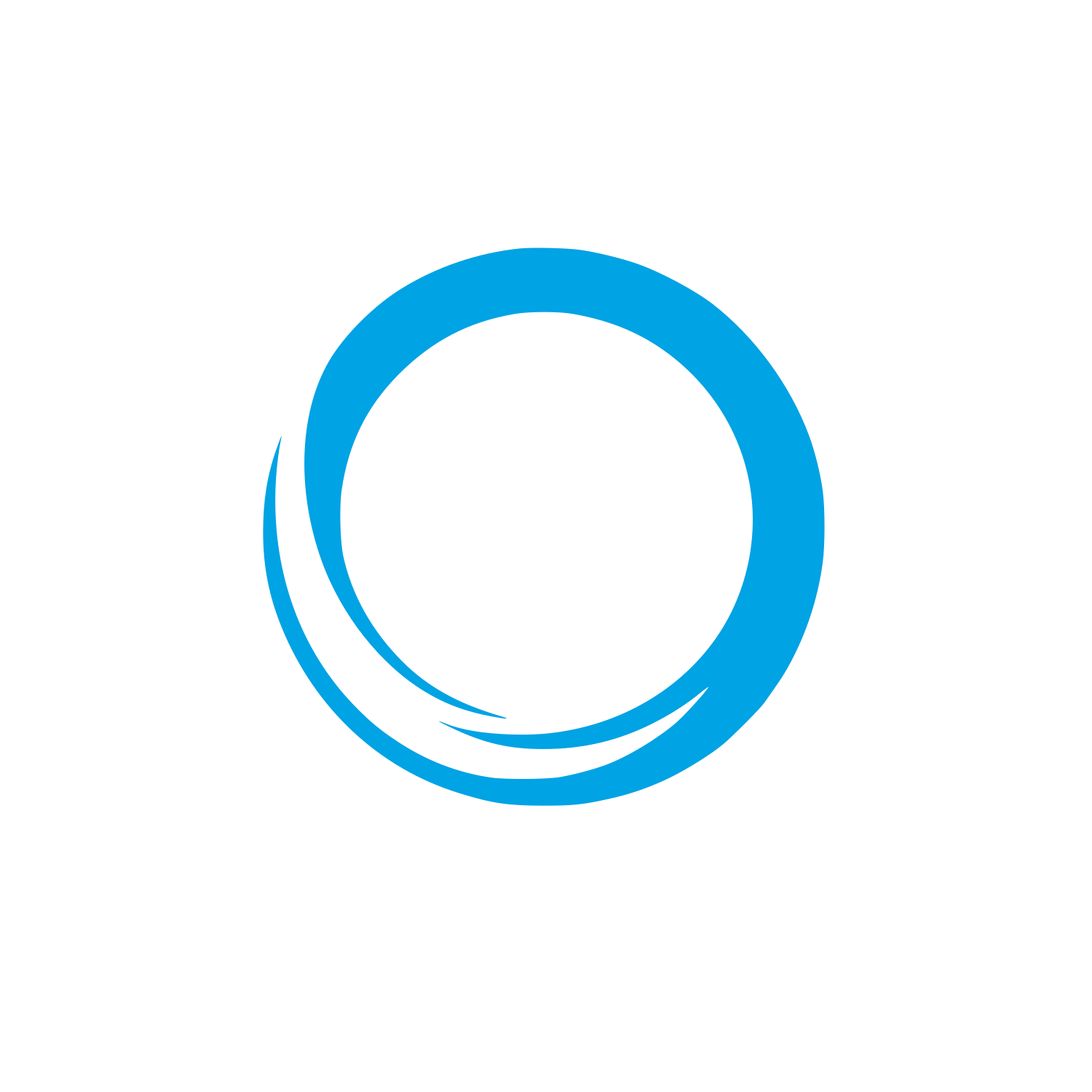 Minimalist Circle Motion Badge #00a3e4
