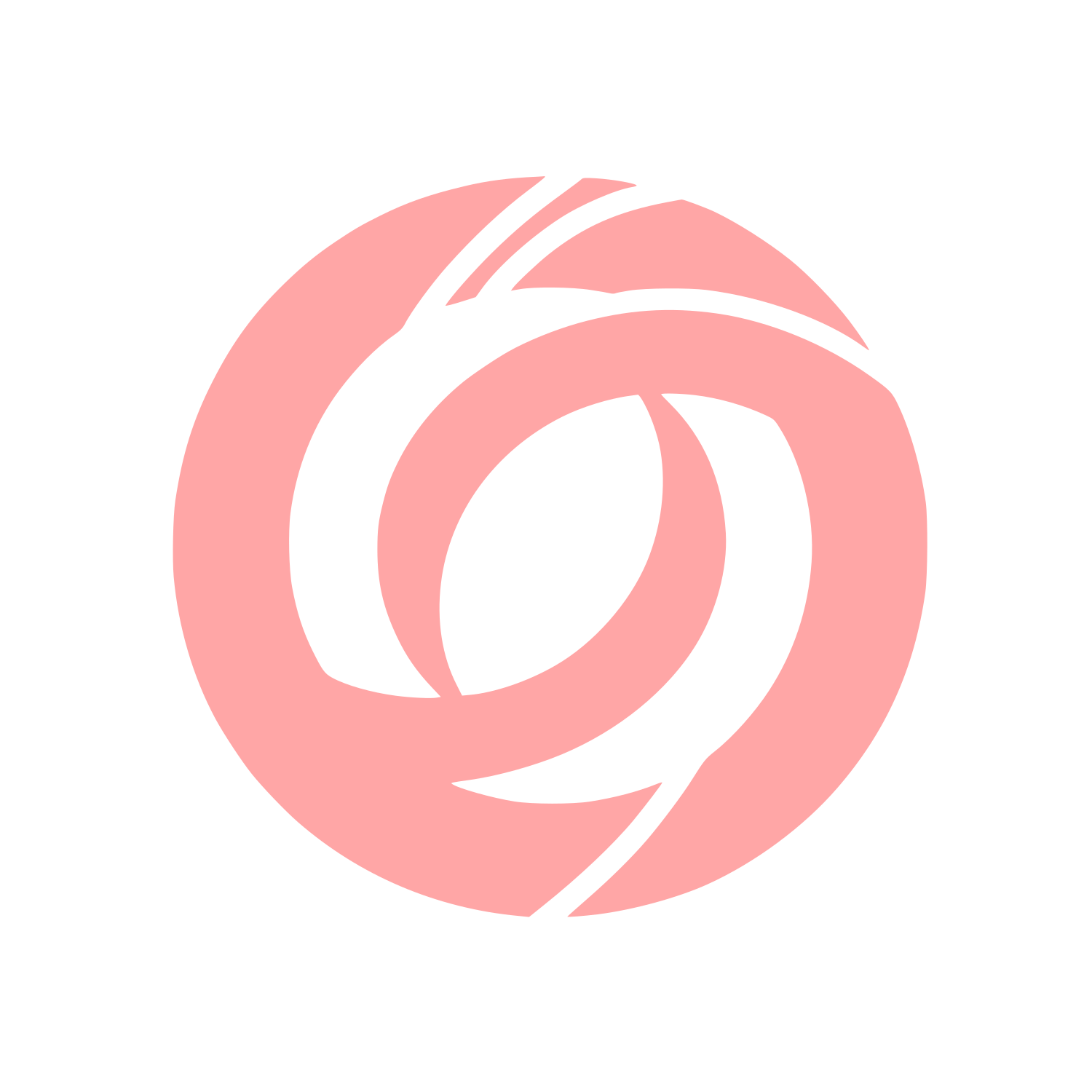 Black Circle Logo #ffa6a6