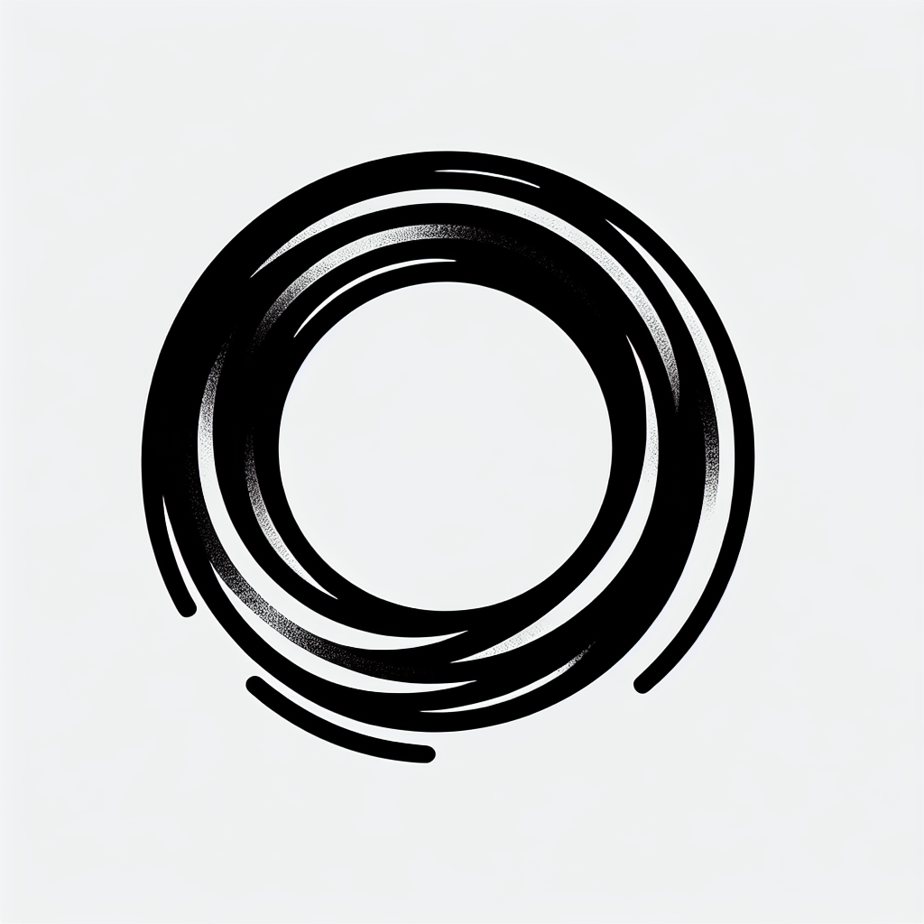 Monoline Spiral Circle Icon