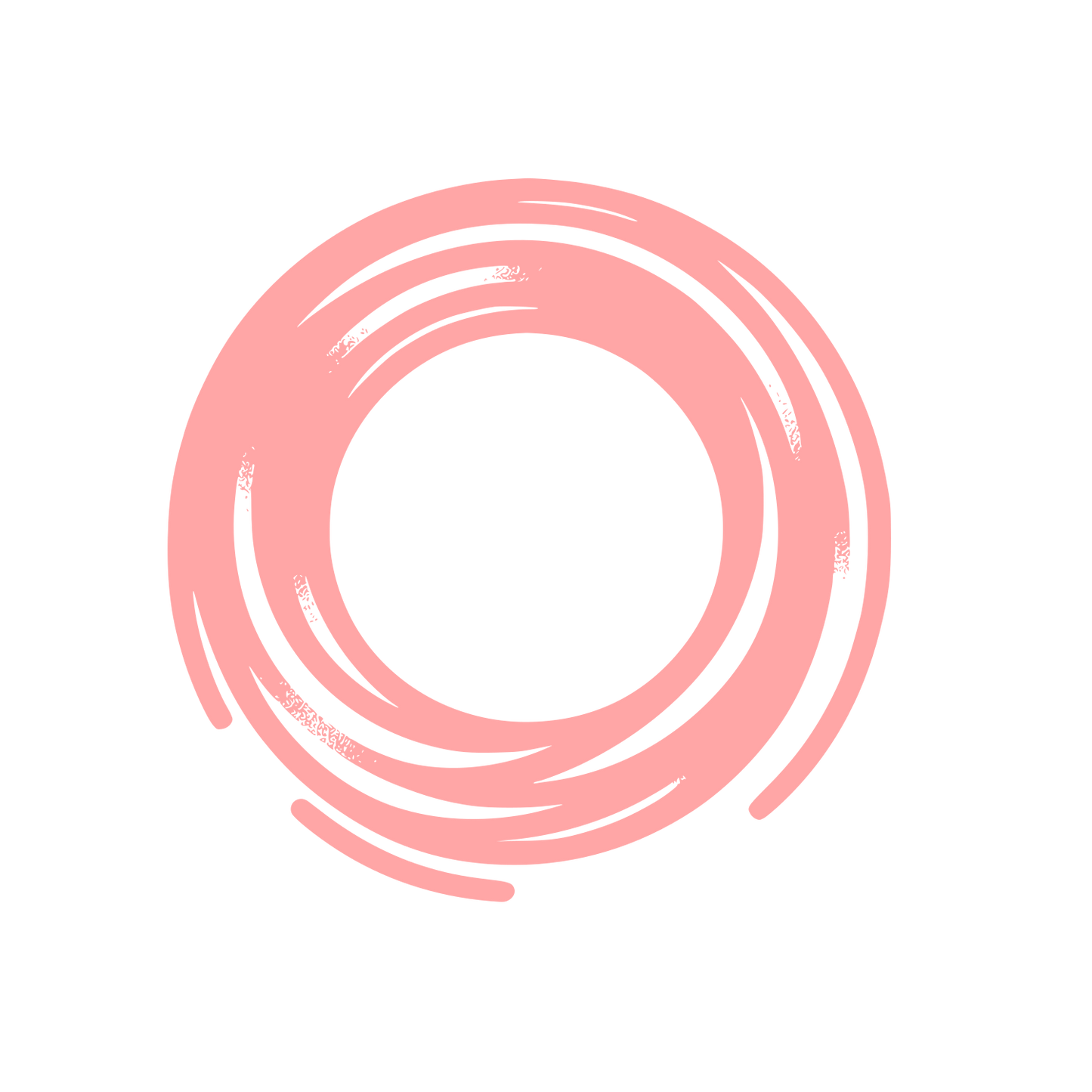 Monoline Spiral Circle Icon #ffa6a6