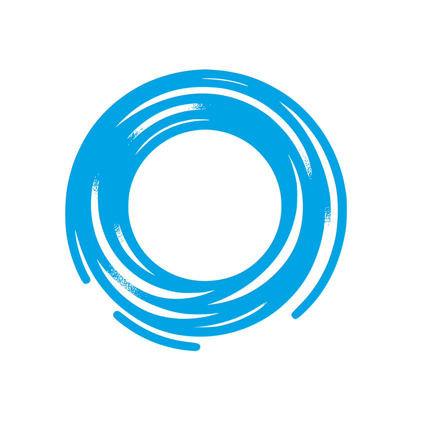 Monoline Spiral Circle Icon #00a3e4