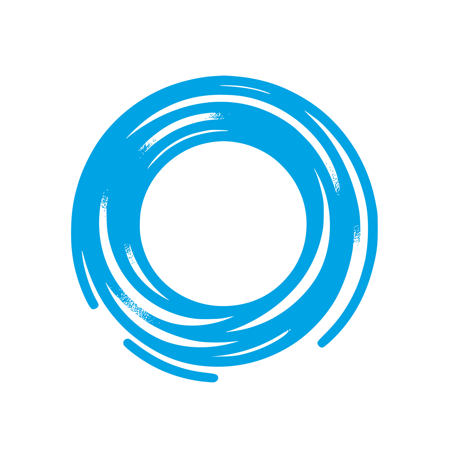 Monoline Spiral Circle Icon #00a3e4