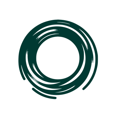 Monoline Spiral Circle Icon #003932