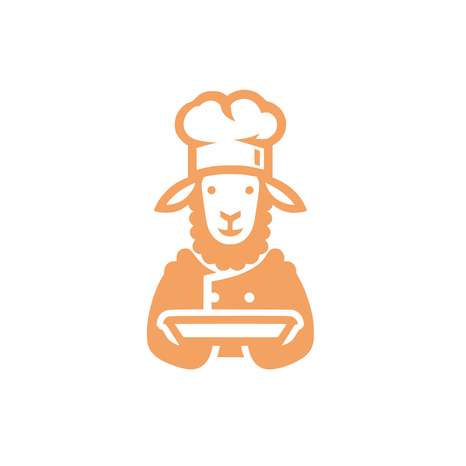 Sheep Chef Logo #F4A261