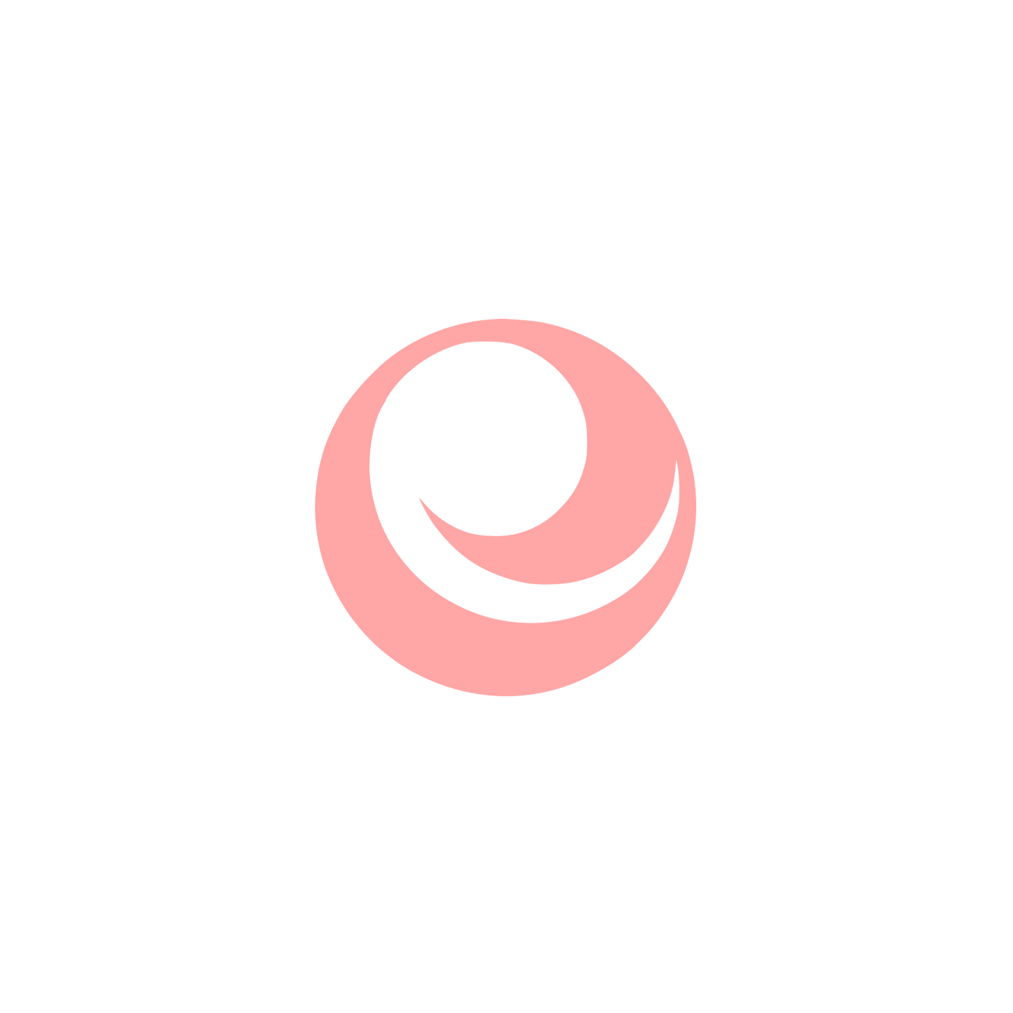 Geometric Spiral Circle Icon #ffa6a6
