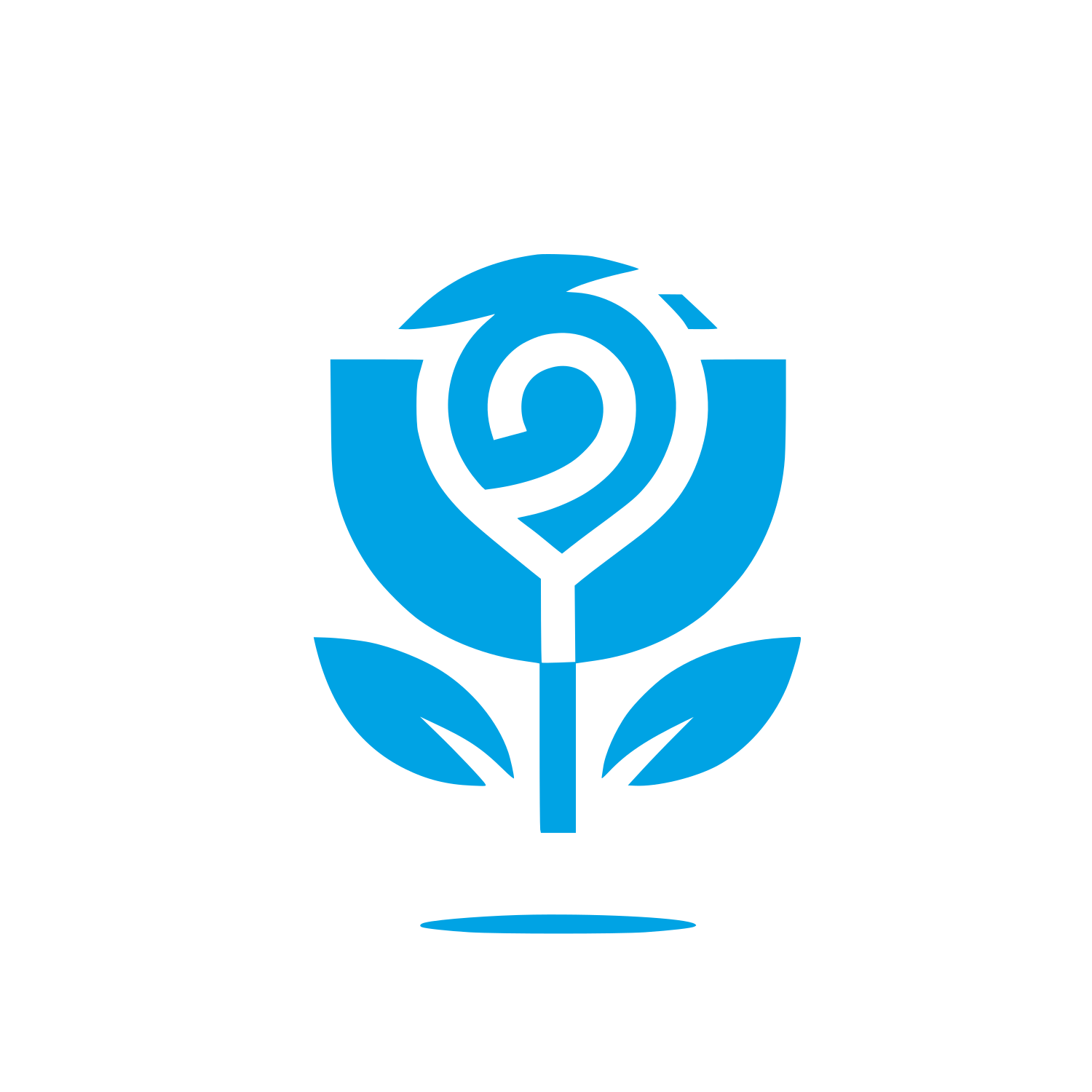 Rose Logo Design #00a3e4