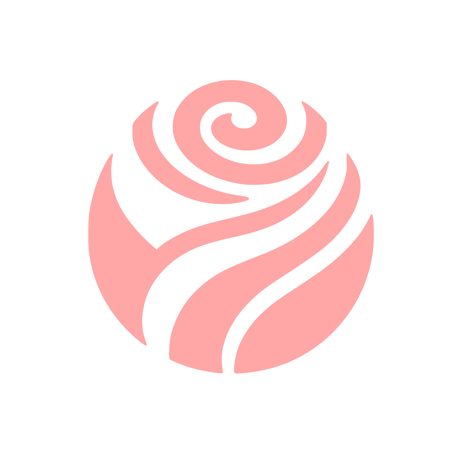Rose Floral Logo #ffa6a6