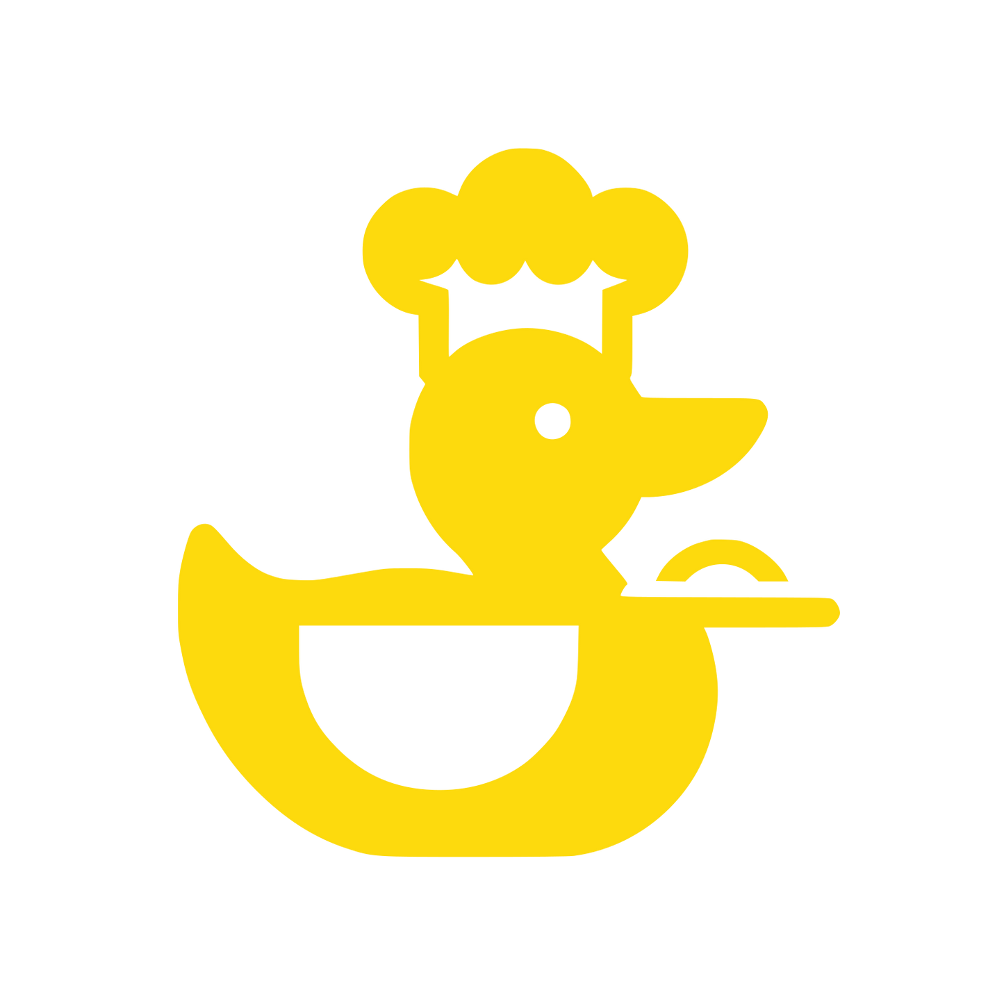 Duck Chef Hat Logo #FDDA0D