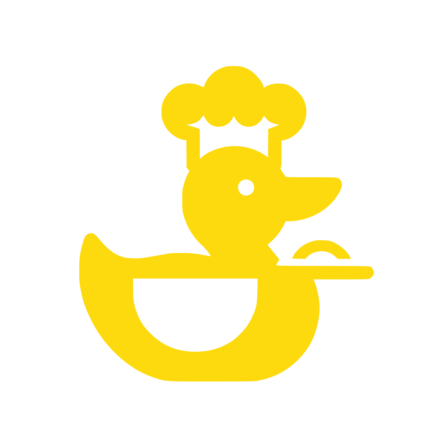 Duck Chef Hat Logo #FDDA0D