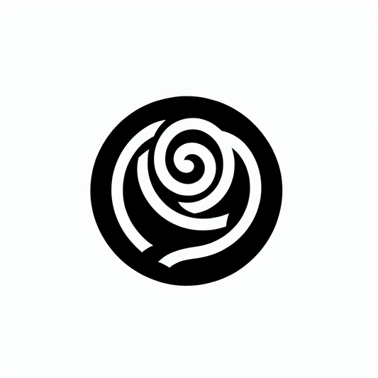 Rose Spiral Flower Logo