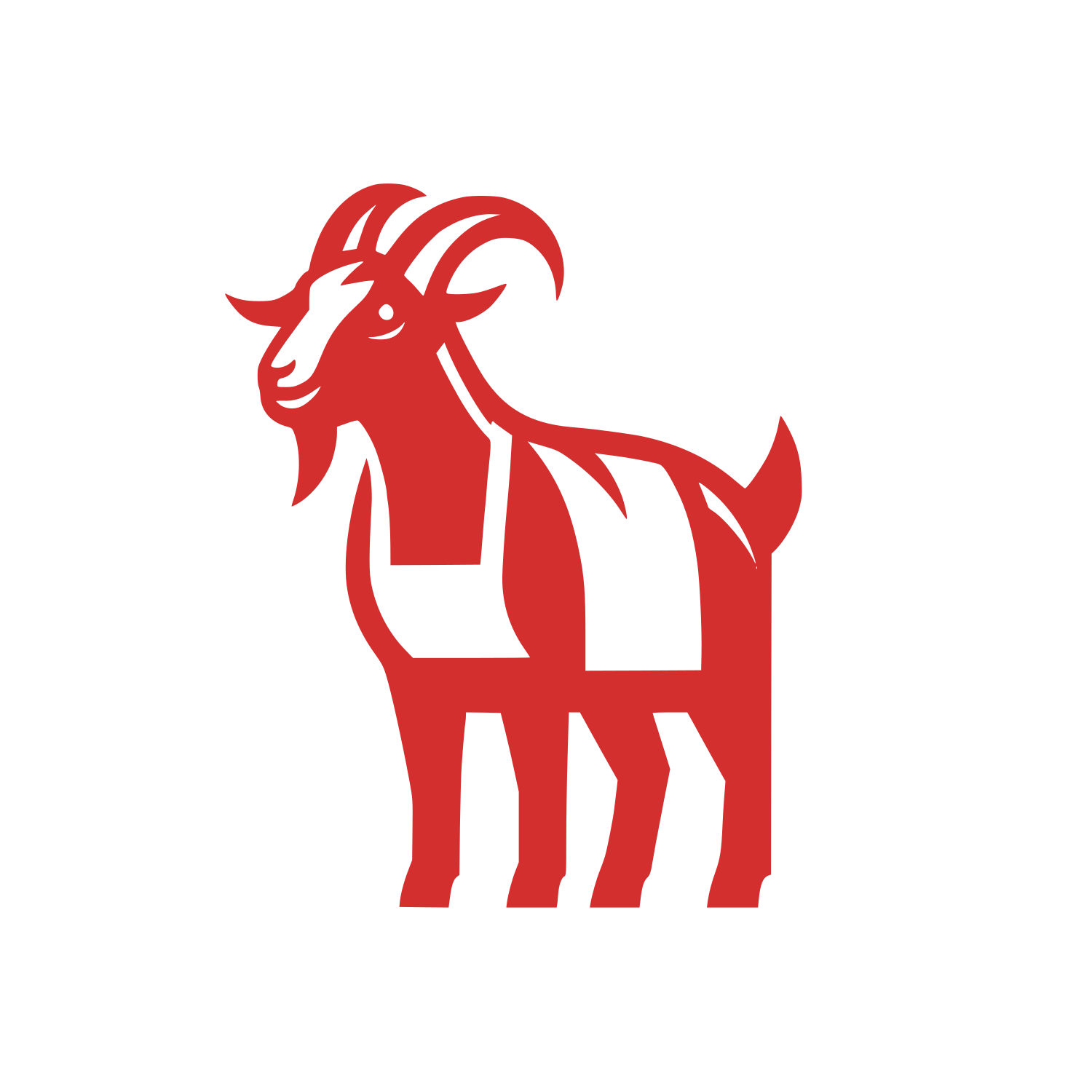 Goat in Apron Logo #D32F2F