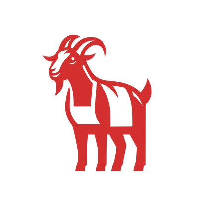 Goat in Apron Logo #D32F2F