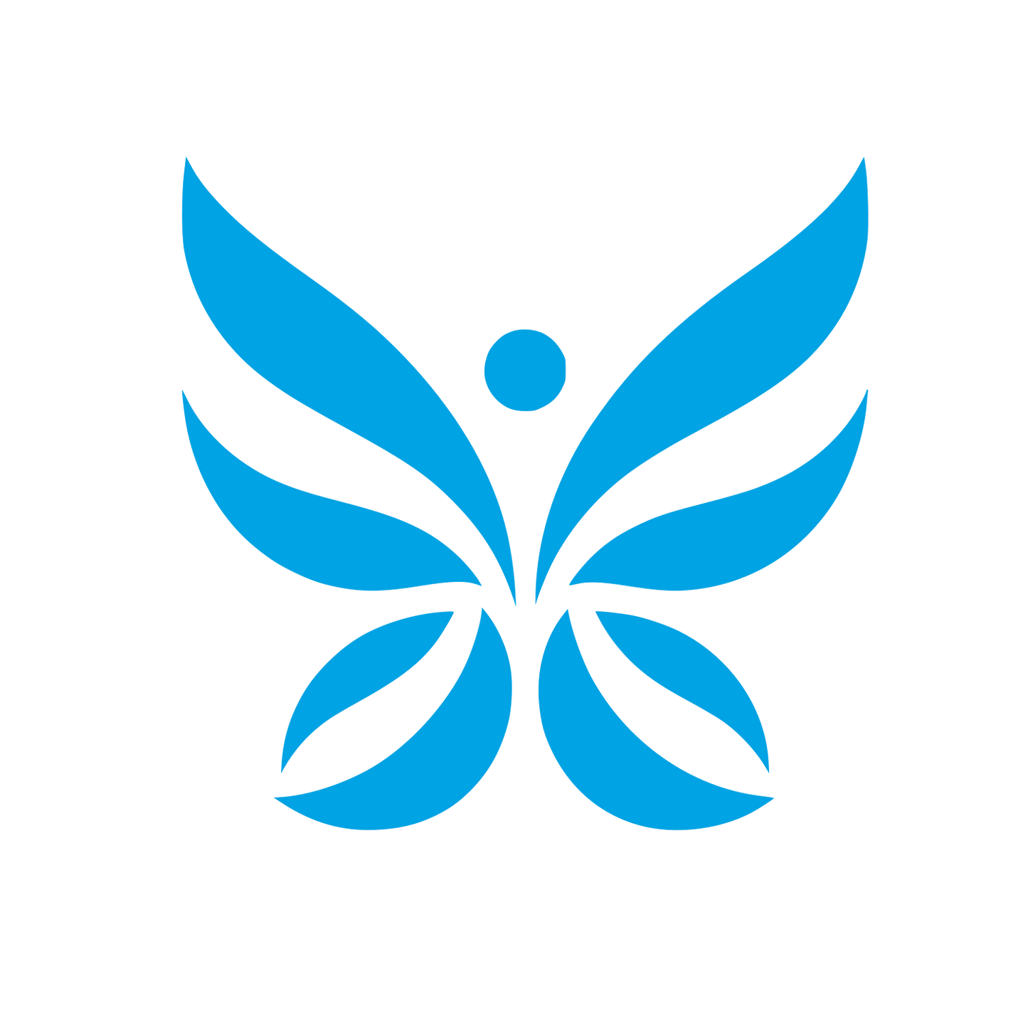 Bold Butterfly Logo #00a3e4