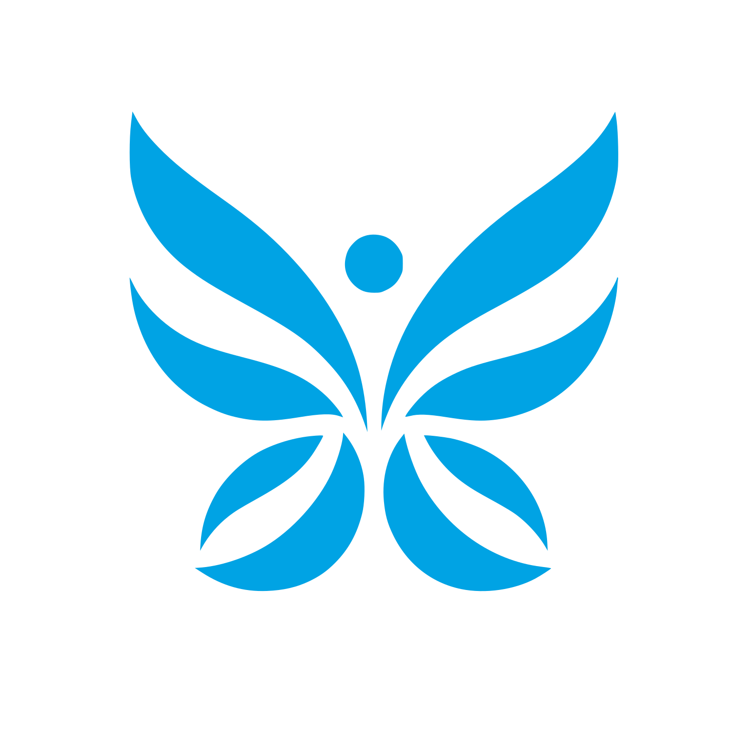 Bold Butterfly Logo #00a3e4