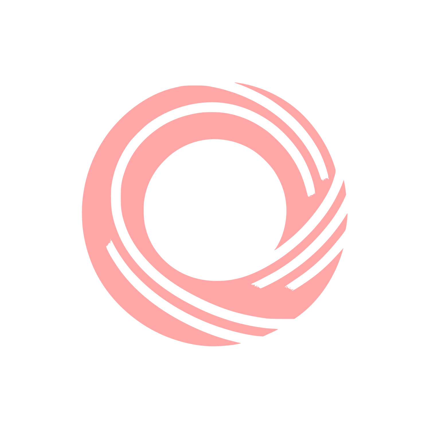 Geometric Circle Ring Icon #ffa6a6