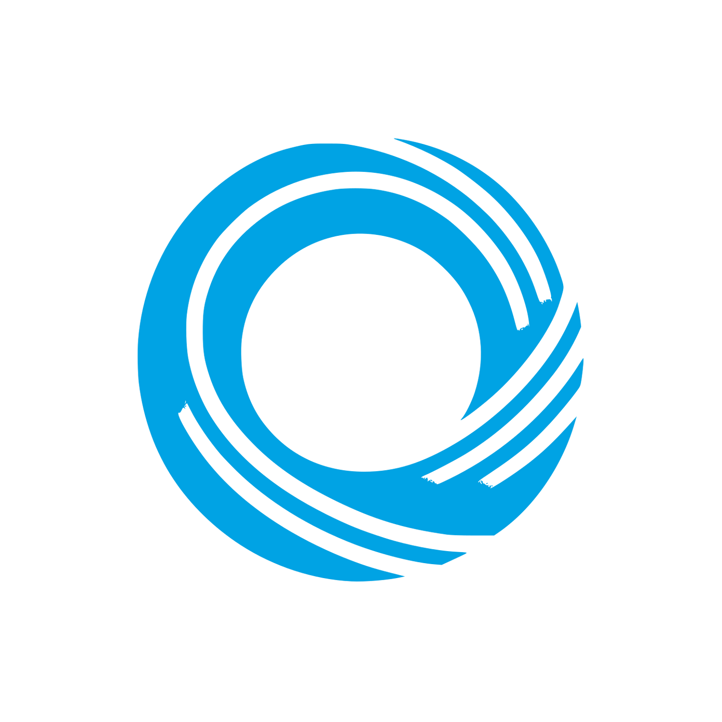 Geometric Circle Ring Icon #00a3e4