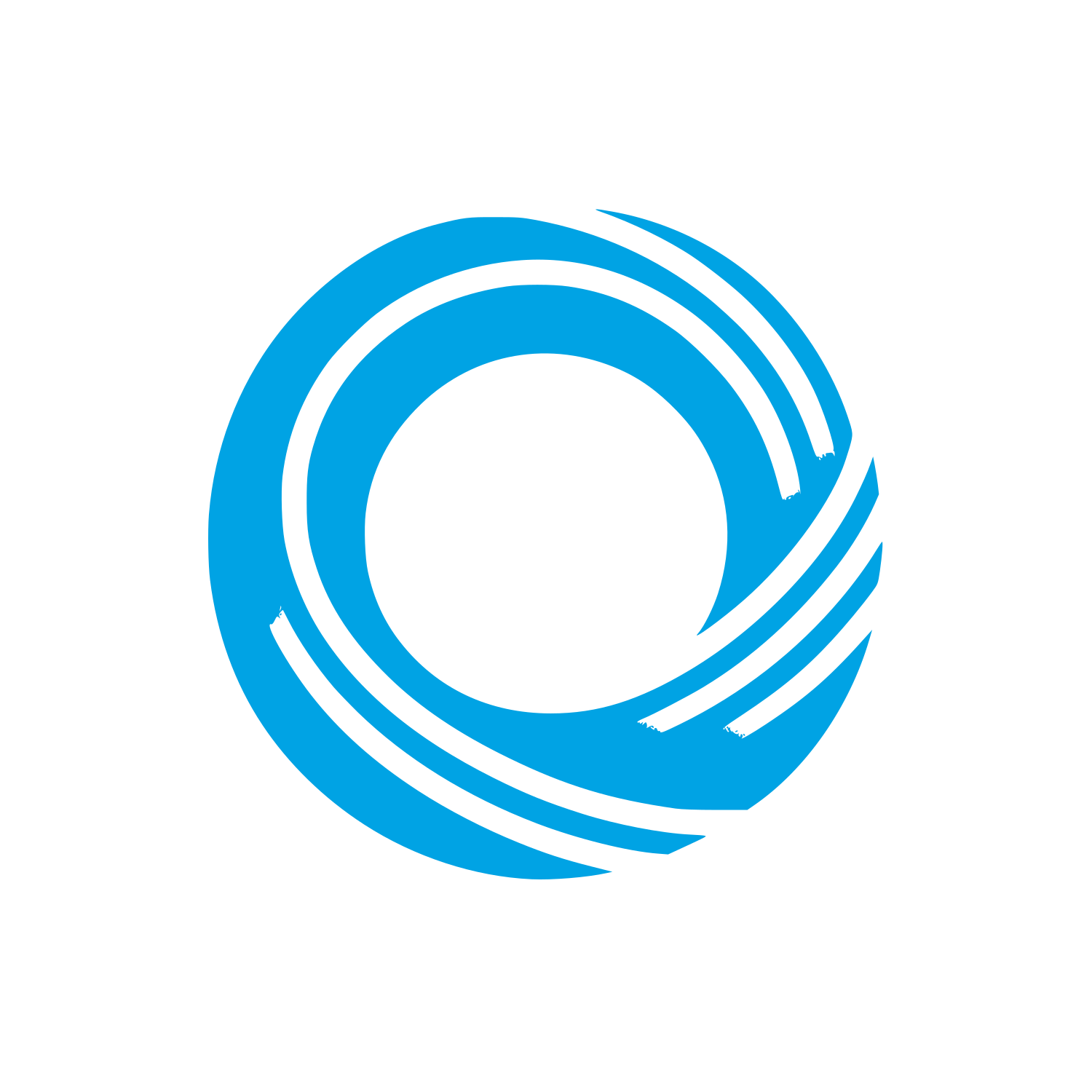 Geometric Circle Ring Icon #00a3e4