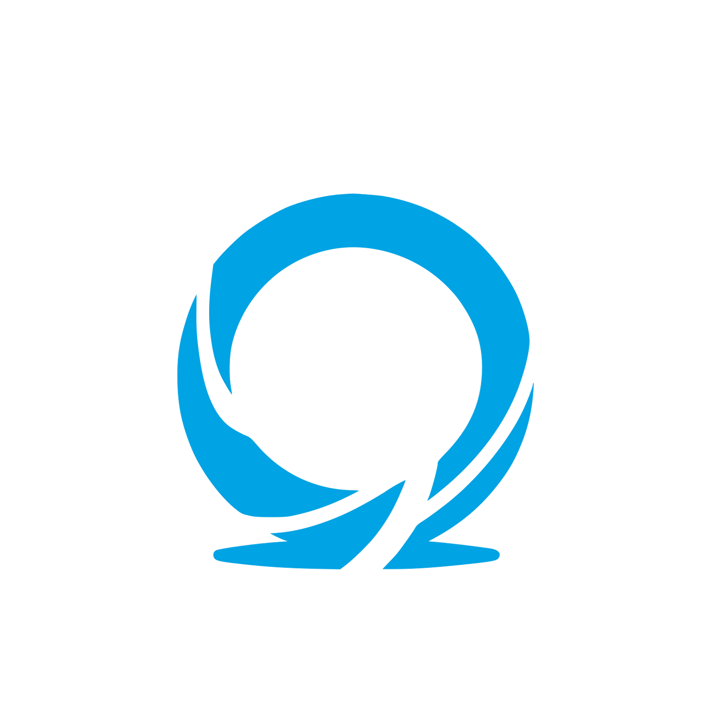 Black Ring Logo #00a3e4