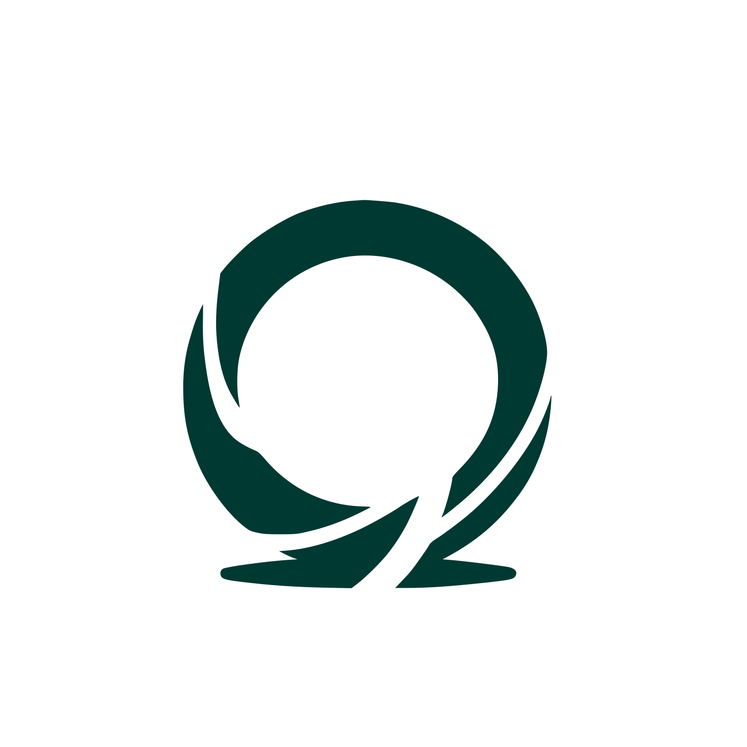 Black Ring Logo #003932