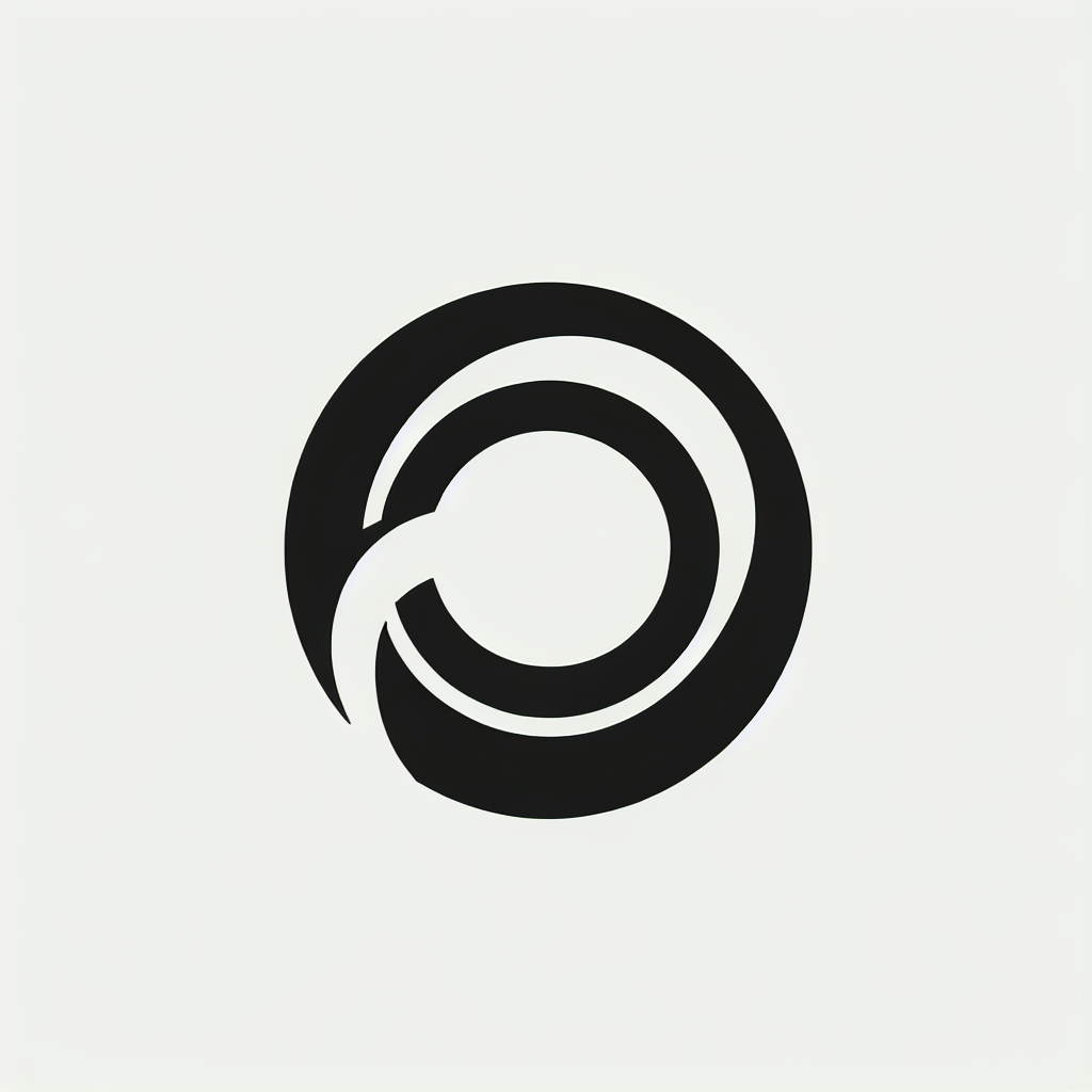 Geometric Spiral Ring Logo