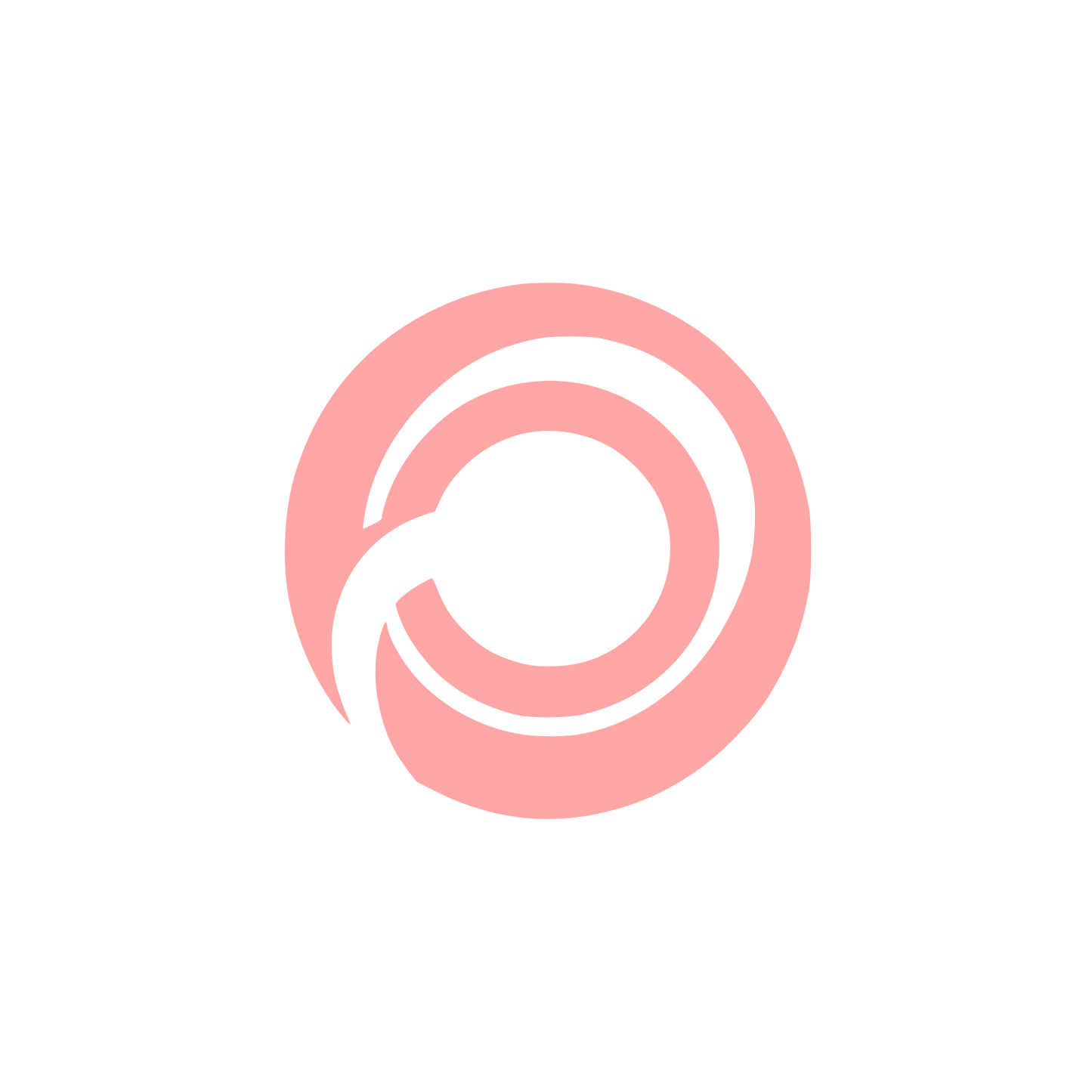 Geometric Spiral Ring Logo #ffa6a6