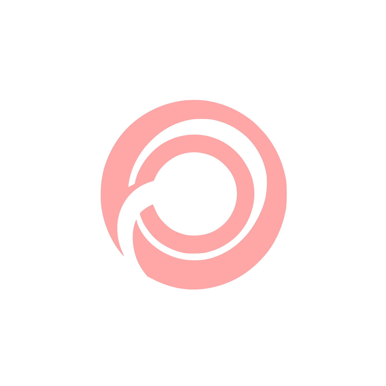 Geometric Spiral Ring Logo #ffa6a6