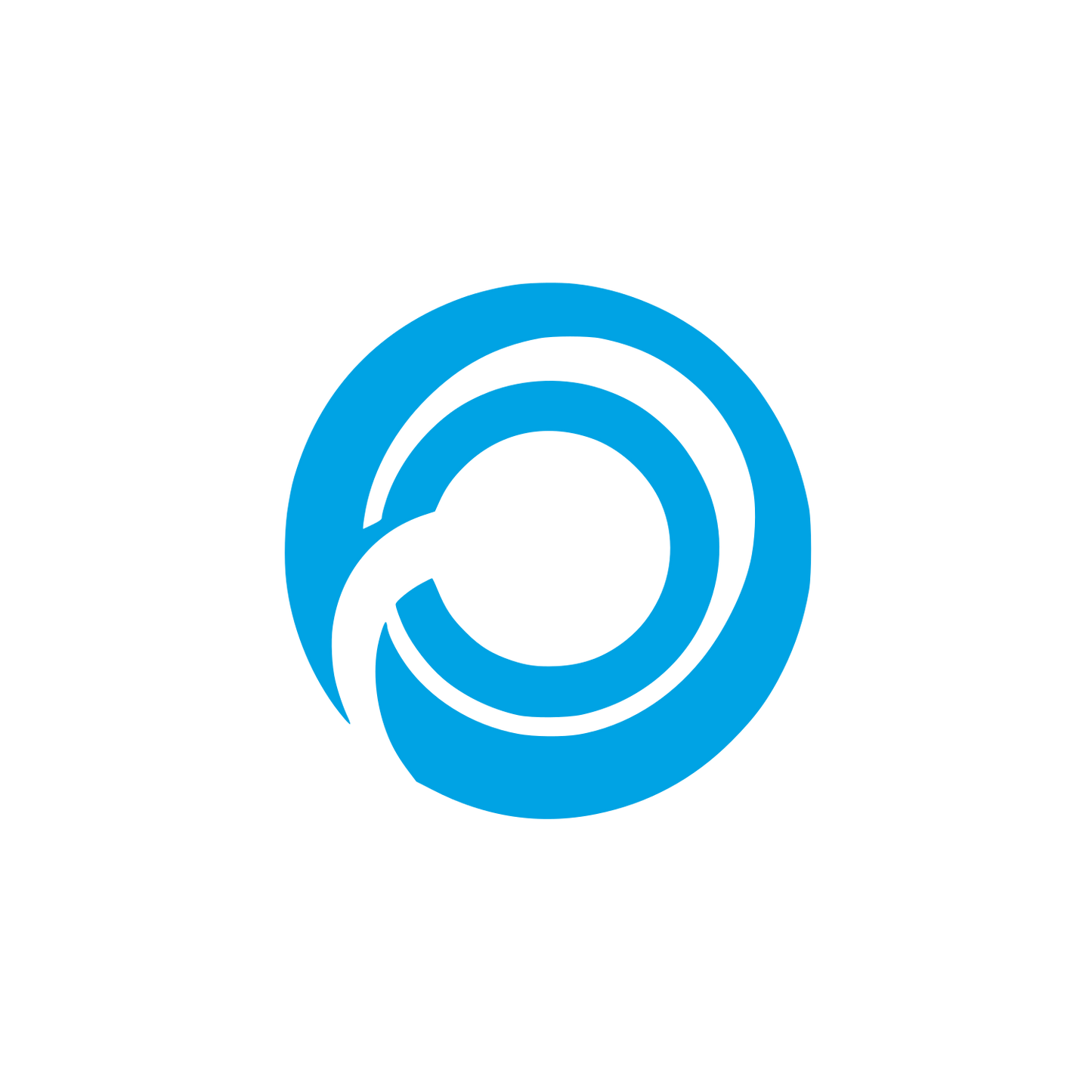 Geometric Spiral Ring Logo #00a3e4